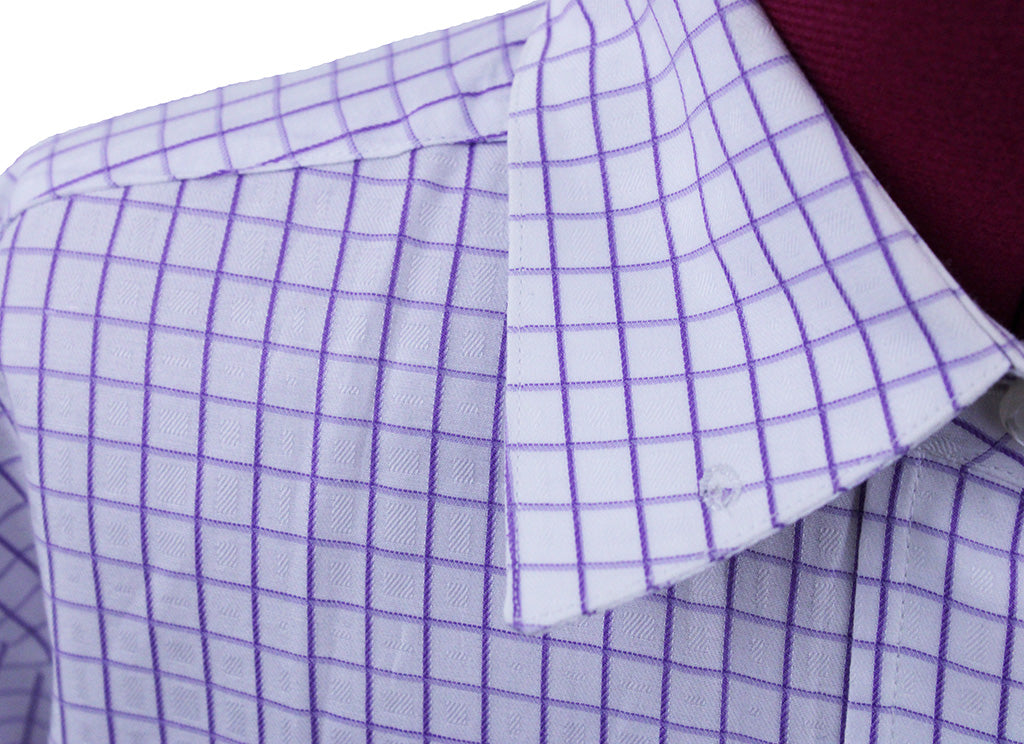 Shirt Becker Brothers White with Purple Mini-Box