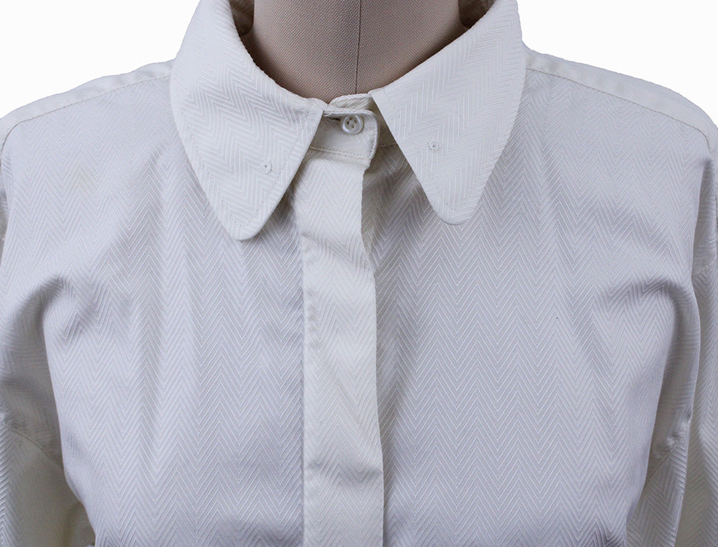 Shirt Ivory Herringbone