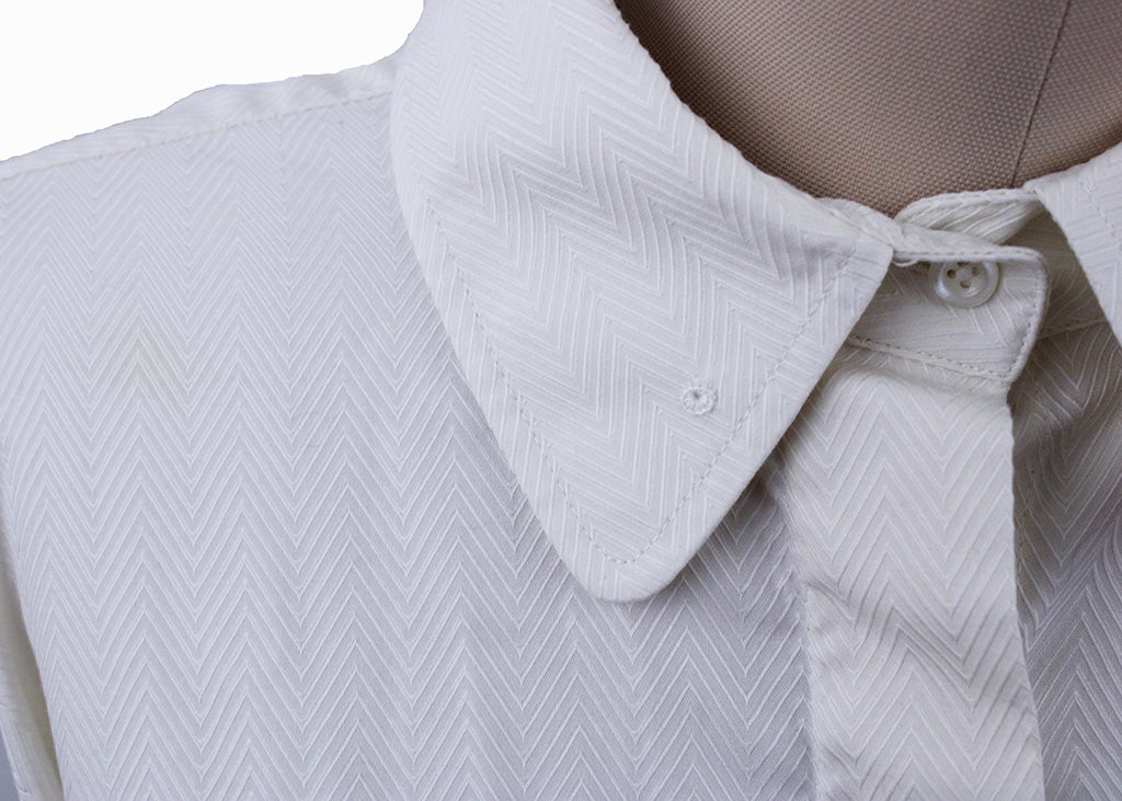 Shirt Ivory Herringbone