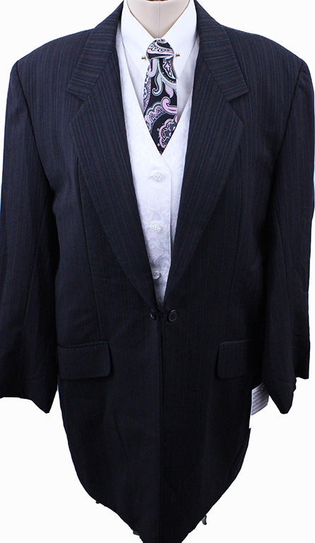 Day Suit Marsha DeArriaga Brown with Rust and White Pinstripe