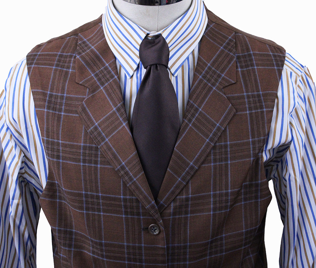 Vest Men's Chavez Copper with Blue Glenplaid