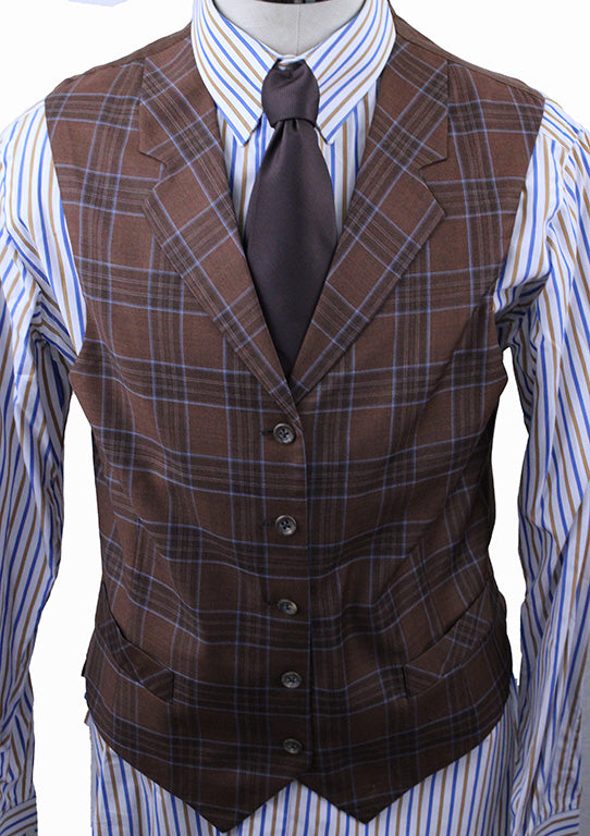Vest Men's Chavez Copper with Blue Glenplaid