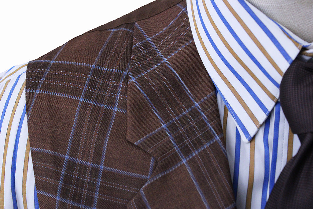 Vest Men's Chavez Copper with Blue Glenplaid