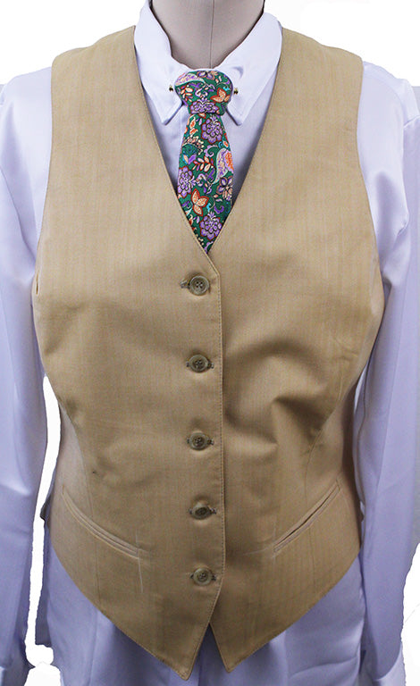 BRAND NEW! Becker Brothers Gold Herringbone Vest