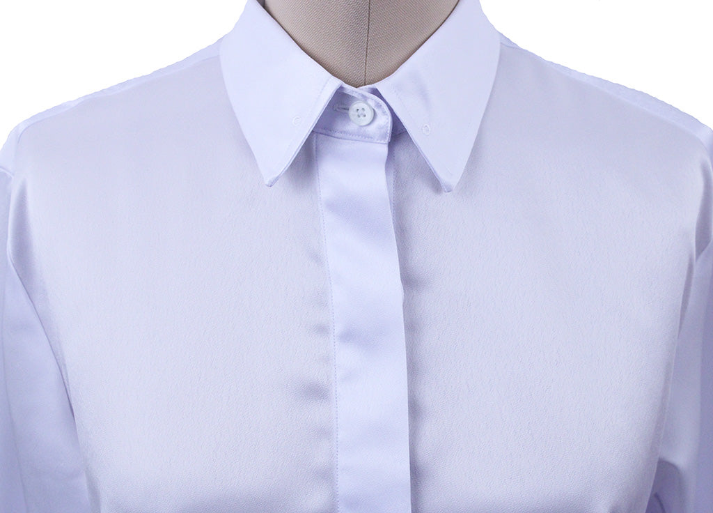 Issued By Ellie May White Satin Shirt 39