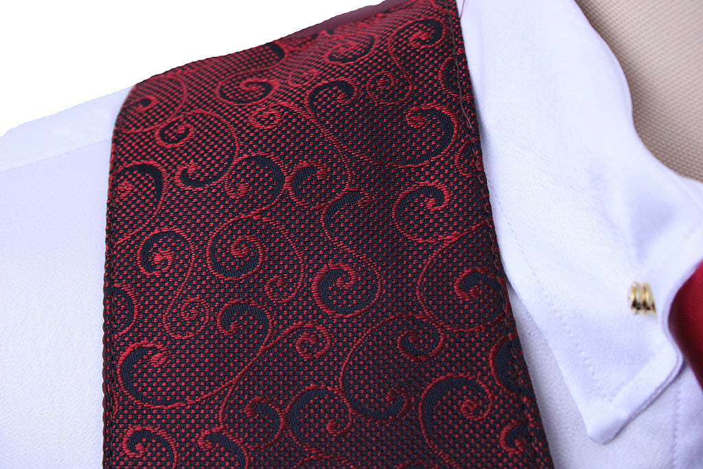 BRAND NEW! Becker Brothers Red and Black Paisley Vest