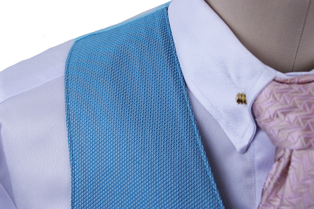 BRAND NEW! Becker Brothers Aqua Pindot Sheen Vest
