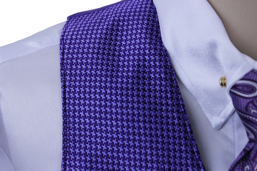 BRAND NEW! Becker Brothers Purple Puzzle Sheen Vest
