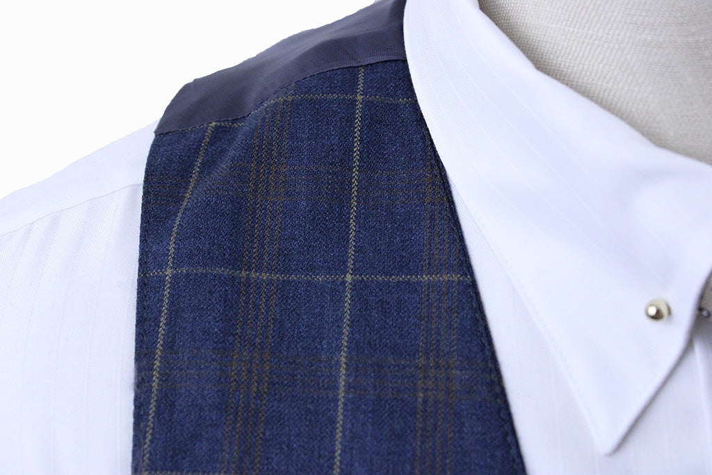 BRAND NEW! Becker Brothers Slate and Gold Glenplaid Men's Vest