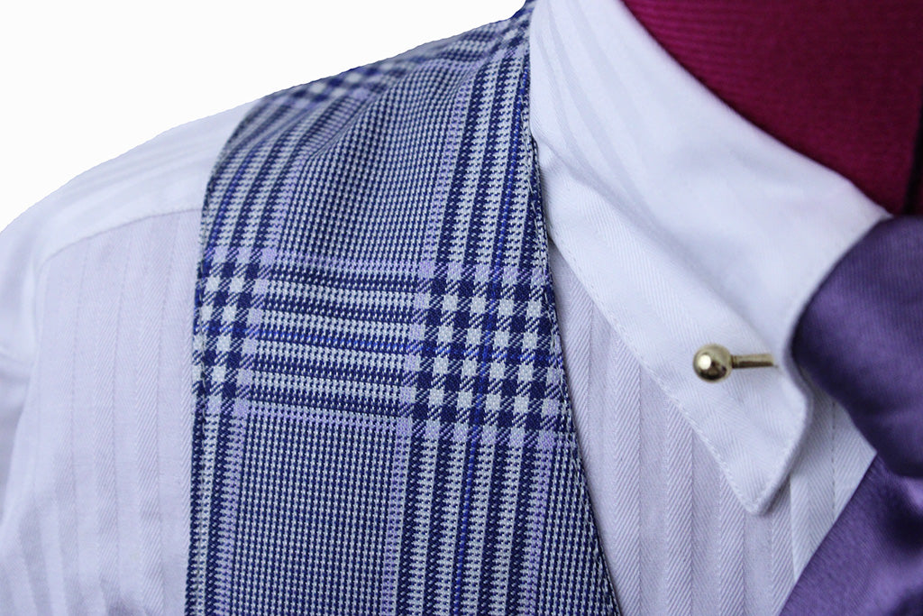 BRAND NEW! Becker Brothers Light Blue with Purple Glenplaid Boy's Vest