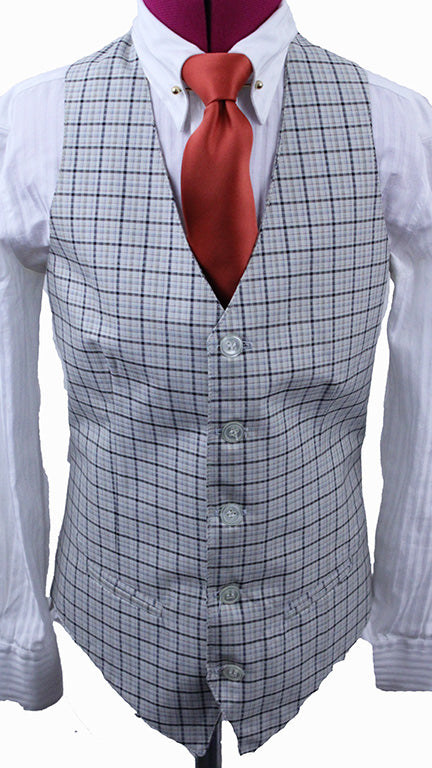 BRAND NEW! Becker Brothers Cream and Black Glenplaid Boy's Vest
