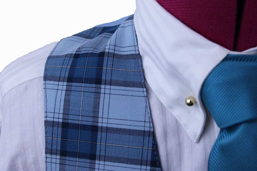 BRAND NEW! Becker Brothers Aqua and Blue Glenplaid Boy's Vest