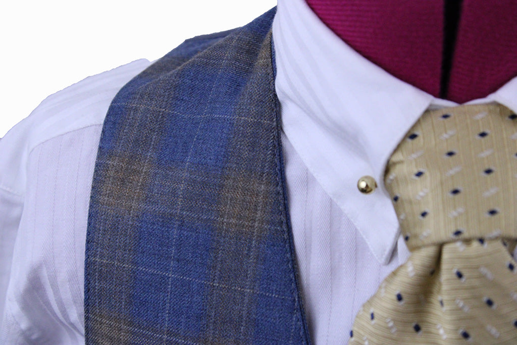 BRAND NEW! Becker Brothers Tan and Blue Glenplaid Boy's Vest