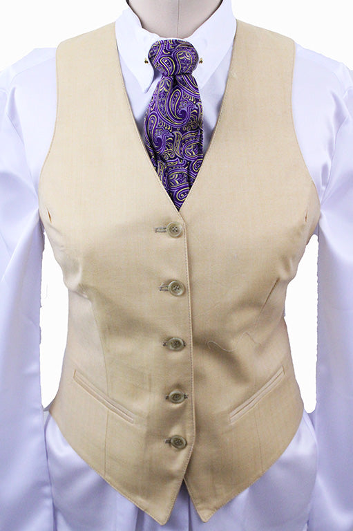 BRAND NEW! Becker Brothers Yellow Herringbone Vest