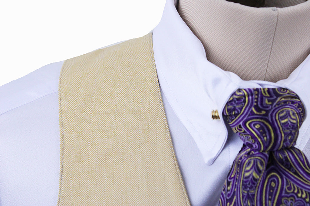 BRAND NEW! Becker Brothers Yellow Herringbone Vest