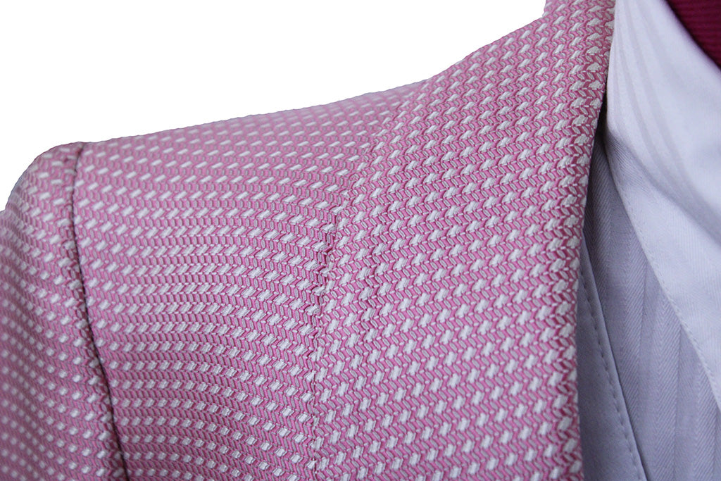 Day Coat Becker Brothers Pink and White Dot