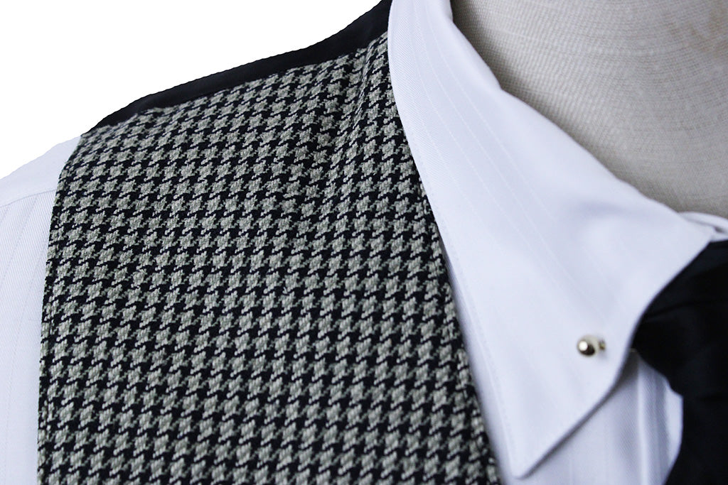Vest Men's Black and Tan Houndstooth