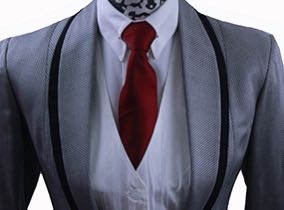 Day Coat Frierson Silver Diamond Sheen with Black Collar