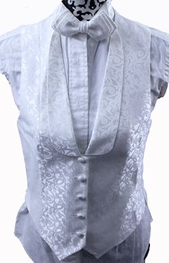 Formal Vest Chavez White Paisley Sheen