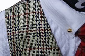 Vest Carl Meyers Gold Glenplaid with Red Windowpane