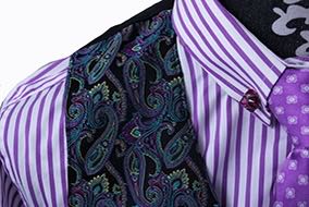 Vest Show Season Black, Aqua, Pink, Gold Paisley Vest