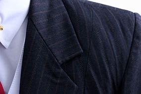 Day Suit Charcoal with Copper Dash Pinstripe