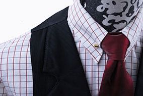 Vest Carl Meyers Black Thin Shadow Stripe