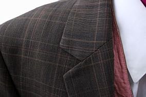 Day Suit Saddleseat Connection Brown with Peach and Pink Glenplaid