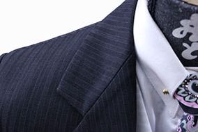 Day Suit Marsha DeArriaga Charcoal with Shadow and Gold Pinstripe