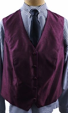 Vest JLC Reversible Maroon and Magenta Sequin