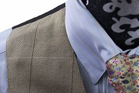 Vest Carl Meyers Gold with Brown Windowpane