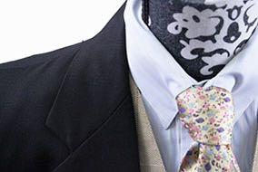 Day Suit Carl Meyers Chocolate Herringbone with Blue Pinstripe TWO JODS