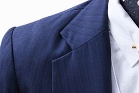 Day Suit Custom Slate Navy with Aqua Pinstripe