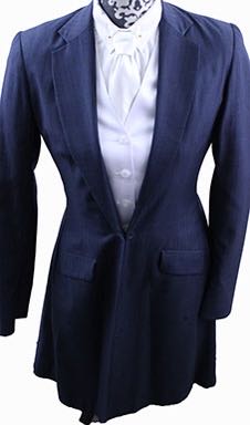 Day Suit Custom Slate Navy with Aqua Pinstripe