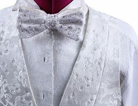 Formal Set DeRegnaucourt Ivory Paisley with Crystals