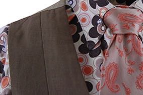 Shirt Becker Brothers Brown and Orange Floral Paisley