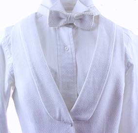Formal Vest Linda Weber White Pique