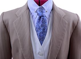 Day Suit DeRegnaucourt Tan Shadow Stripe