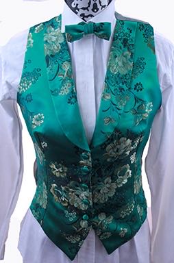 Formal Set Emerald, Black and Gold Brocade