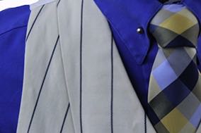 Vest Chavez Ivory with Navy Stripe