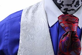 Shirt DeRegnaucourt Blue Nailhead with White Collar