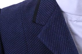 Hunt Coat DeRegnaucourt Navy with Light Blue Diagonal Stripe