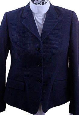 Hunt Coat DeRegnaucourt Navy with Light Blue Diagonal Stripe