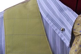 Vest Carl Meyers Yellow with Blue Windowpane