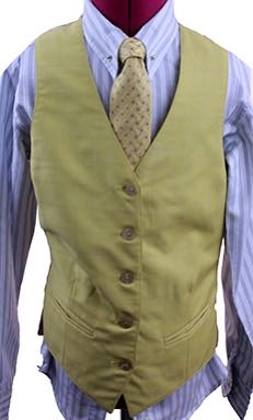 Vest Carl Meyers Yellow with Blue Windowpane