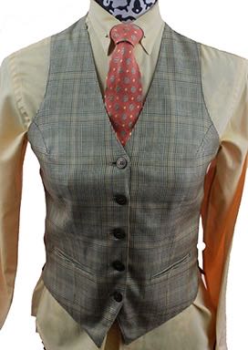 Vest Carl Meyers Yellow/Sage Glenplaid