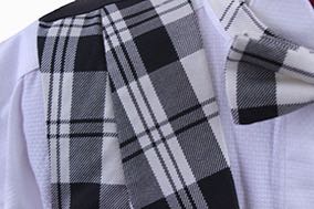 Formal Vest Becker Brothers Ivory and Black Plaid