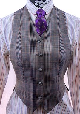 Vest Chavez Navy/Wine Glenplaid