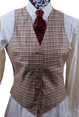 Vest Becker Brothers Red/Gold Plaid