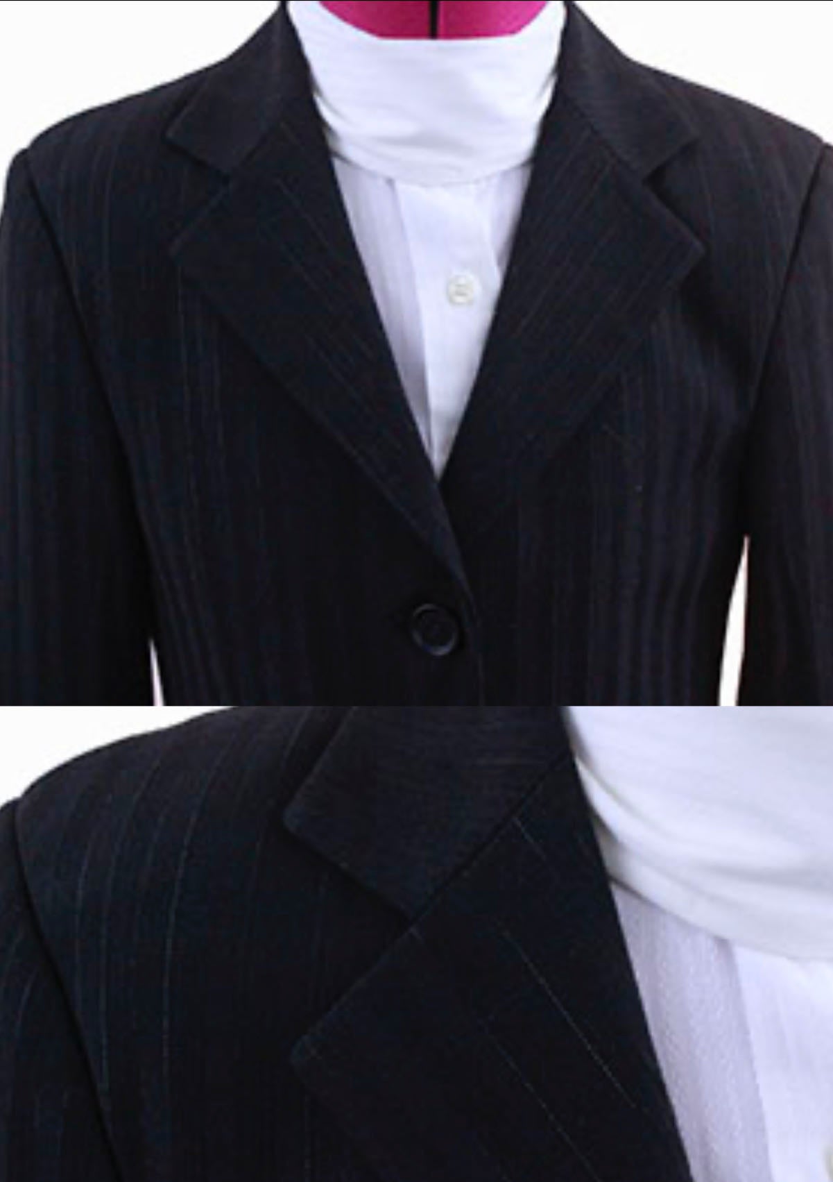 Hunt Coat Wellington Collection Black with Glitter Pinstripe
